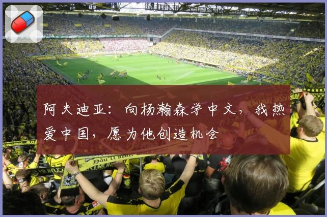 阿夫迪亚：向杨瀚森学中文，我热爱中国，愿为他创造机会